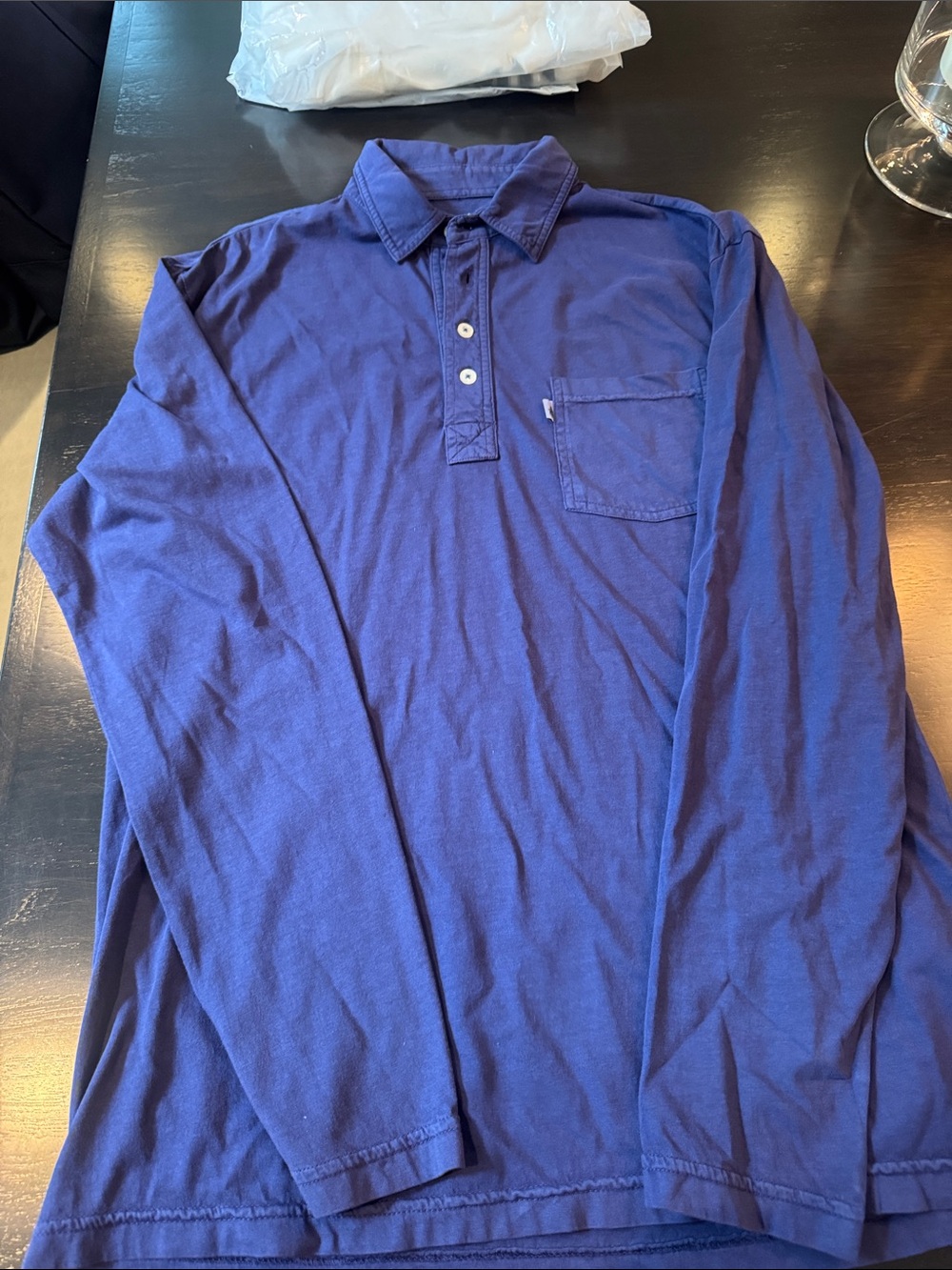 johnnie-O Men's Long-Sleeve Polo Shirt - Navy Blue
